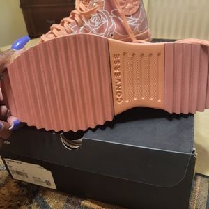 Converse high top pink shoe size 8